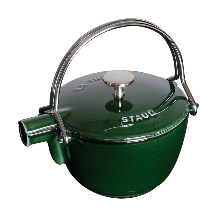 Tetera Staub de hierro fundido redonda 1,15 L - Verde albahaca - STAUB