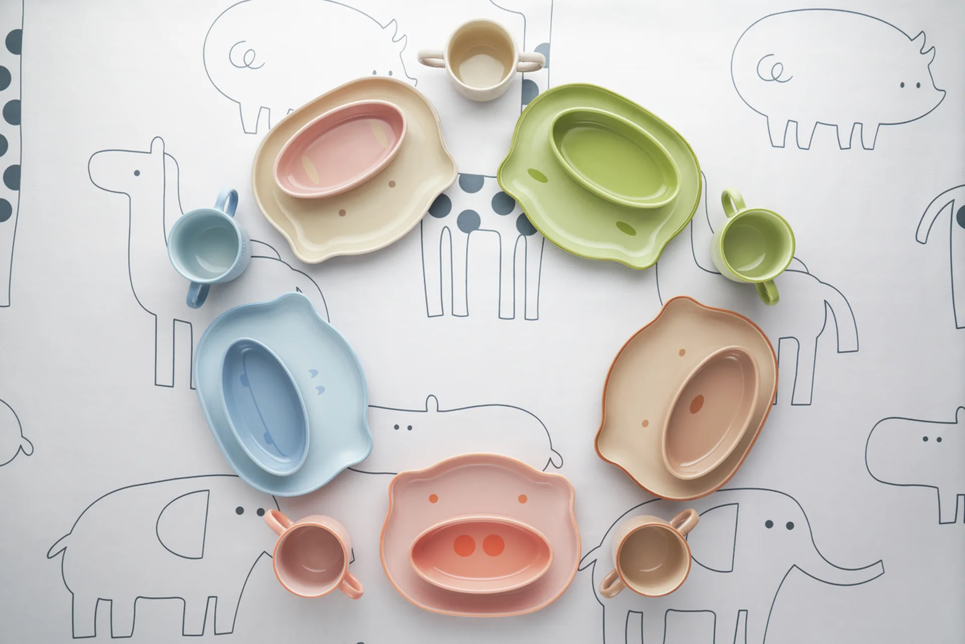 Vajilla infantil Staub 4 piezas, Marrón STAUB