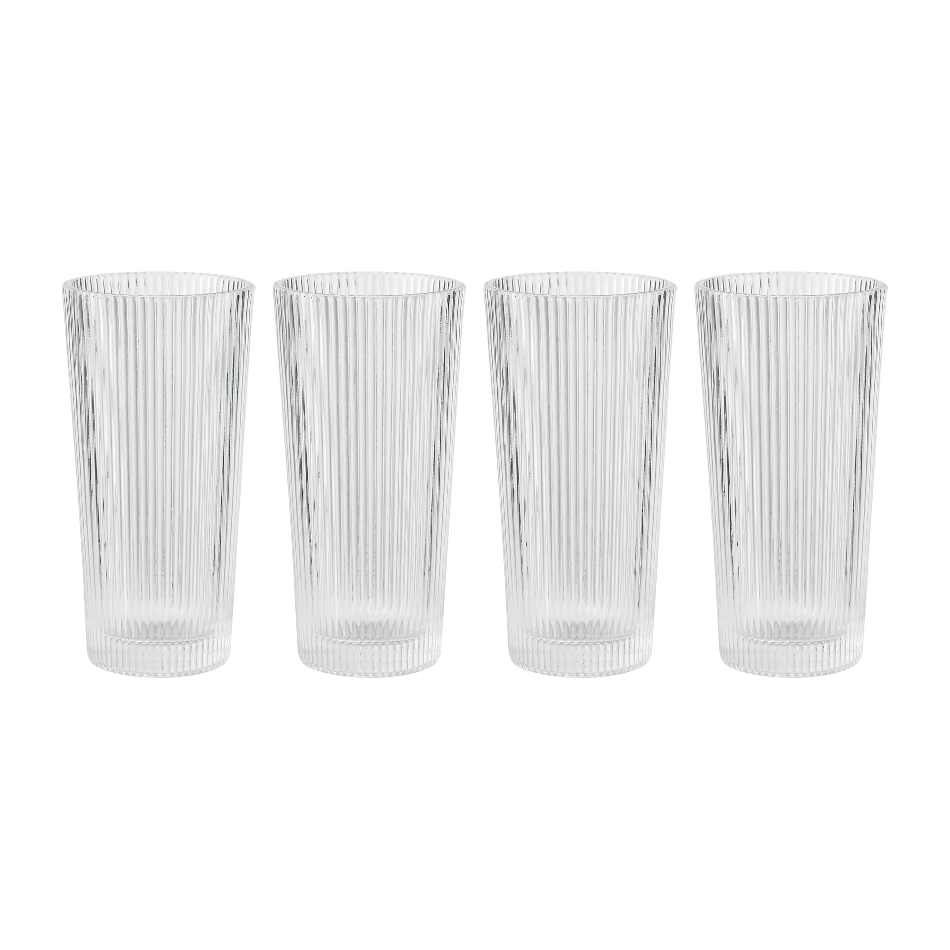 4 Vasos Pilastro long drink 30 cl, Clear Stelton