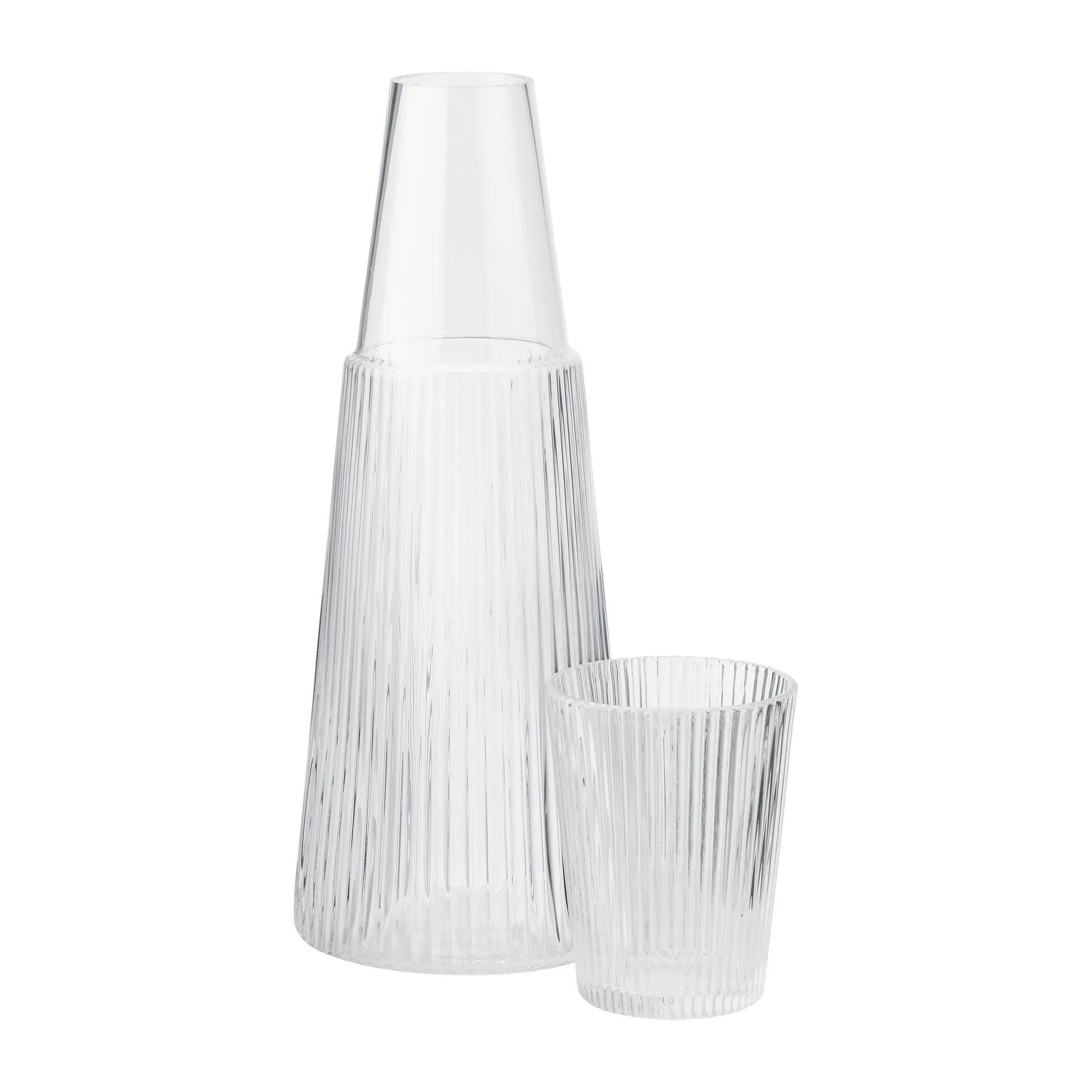 Jarra con vaso Pilastro, Clear Stelton