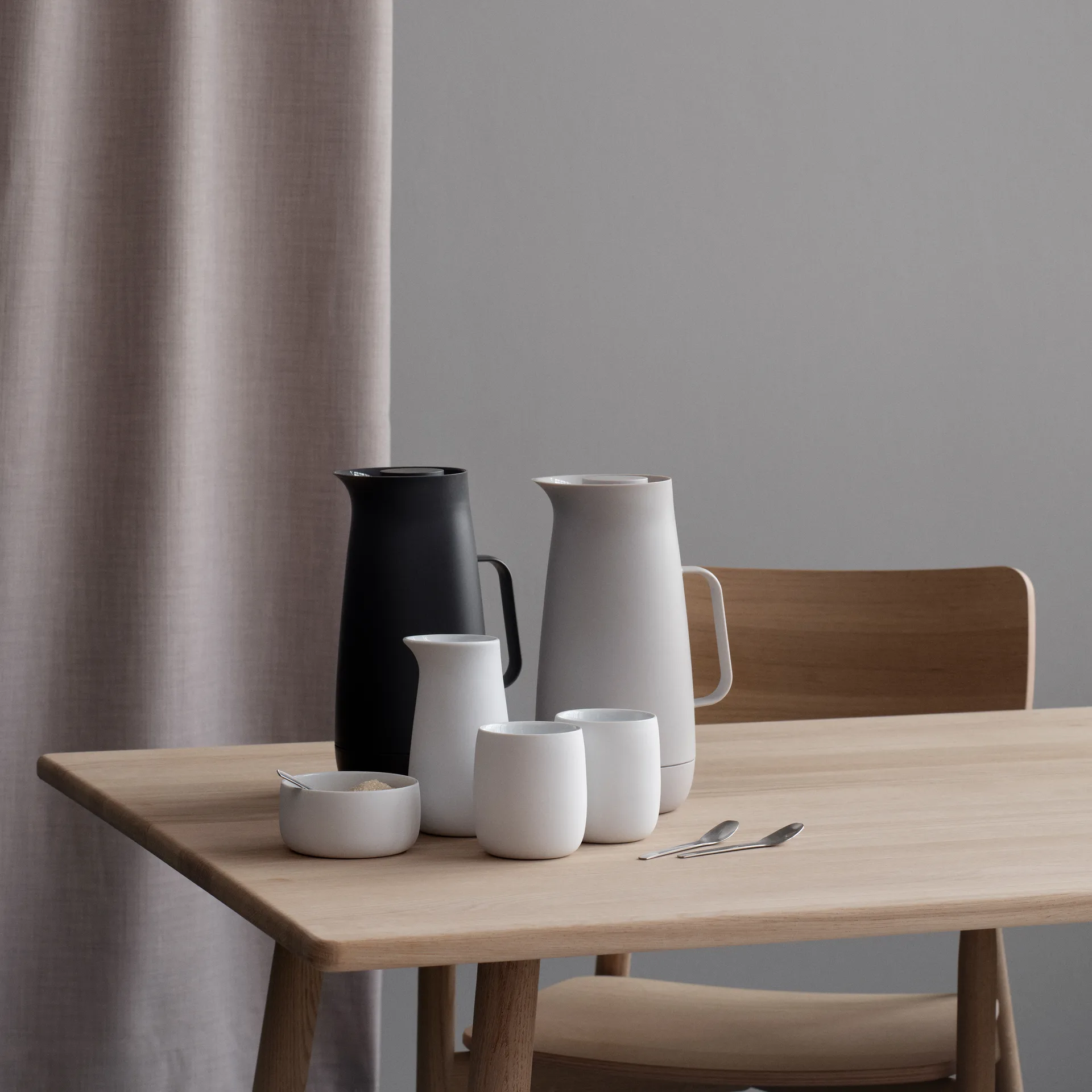 Jarra termo Foster plástico 1 L, Light grey Stelton