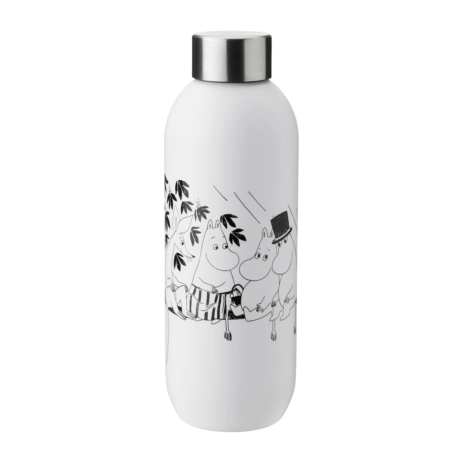 Keep Cool Mumin Botella 0,75 l, Soft white-black Stelton