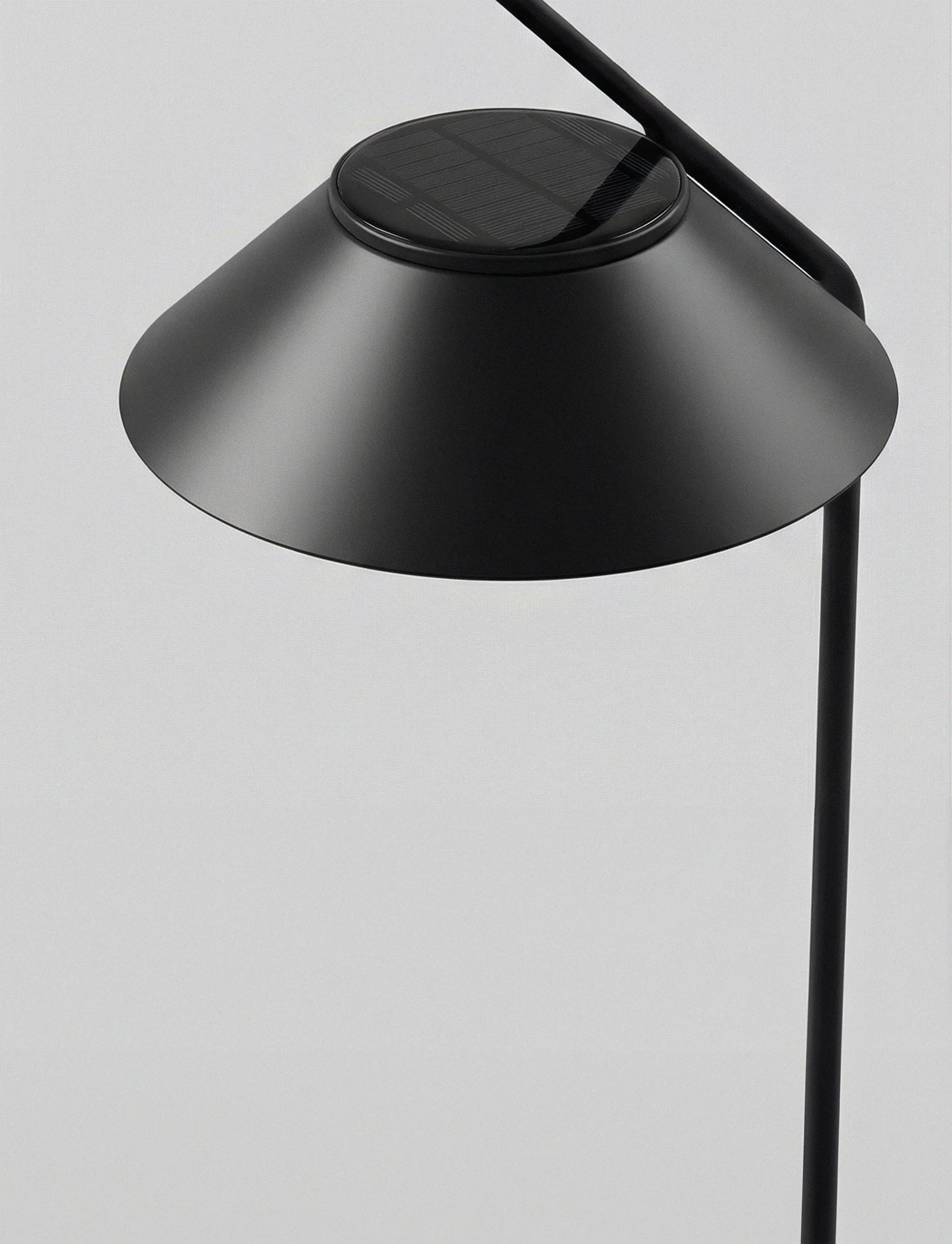 Lámpara solar de poste con soporte Vinkel, Negro Stelton