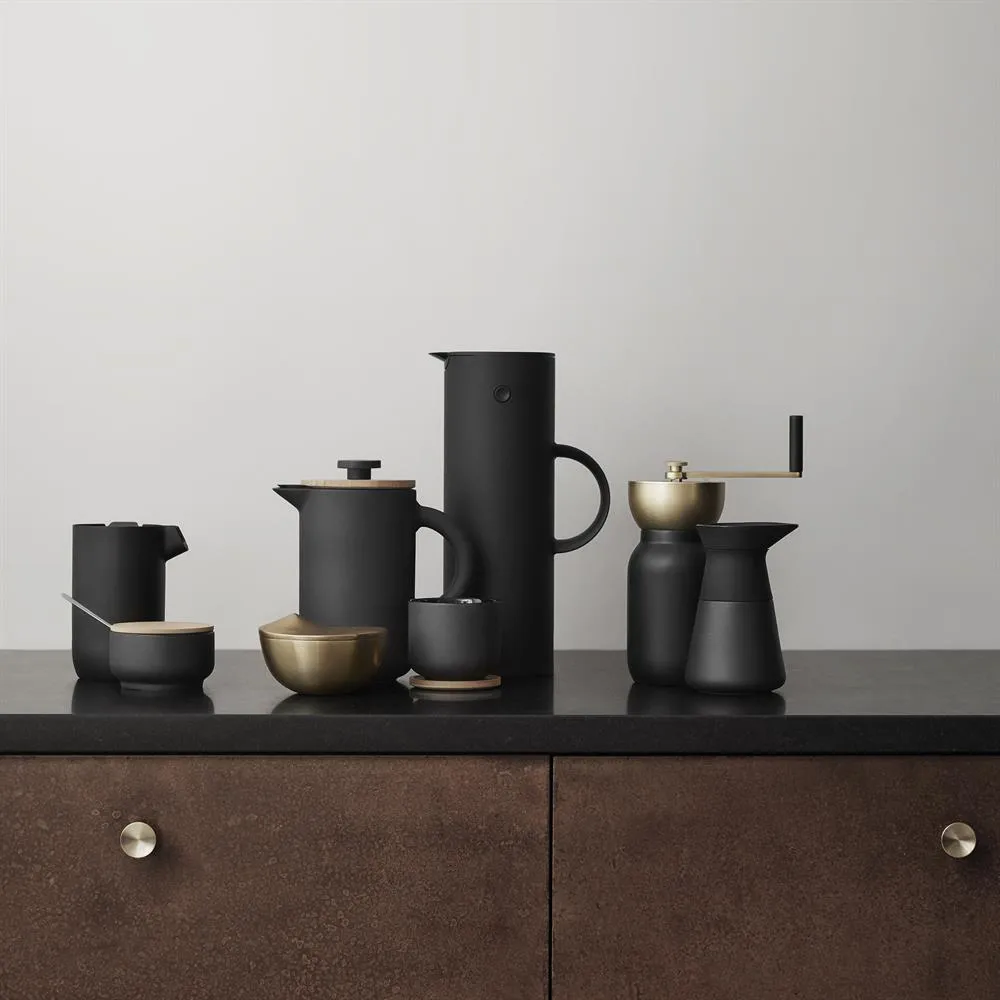 Molinillo de café Collar, negro-latón Stelton