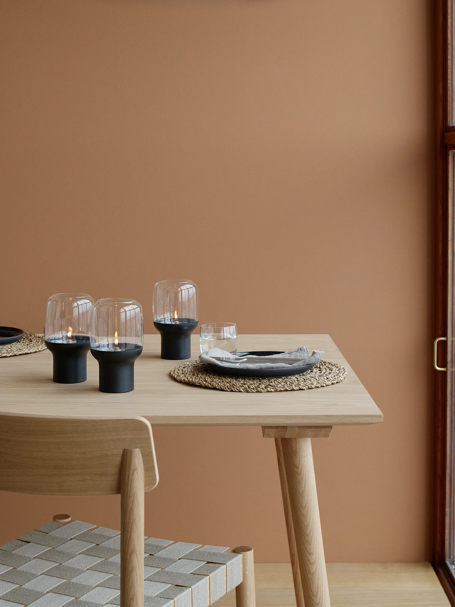 Portavelas Hoop hurricane Ø10 cm, negro Stelton