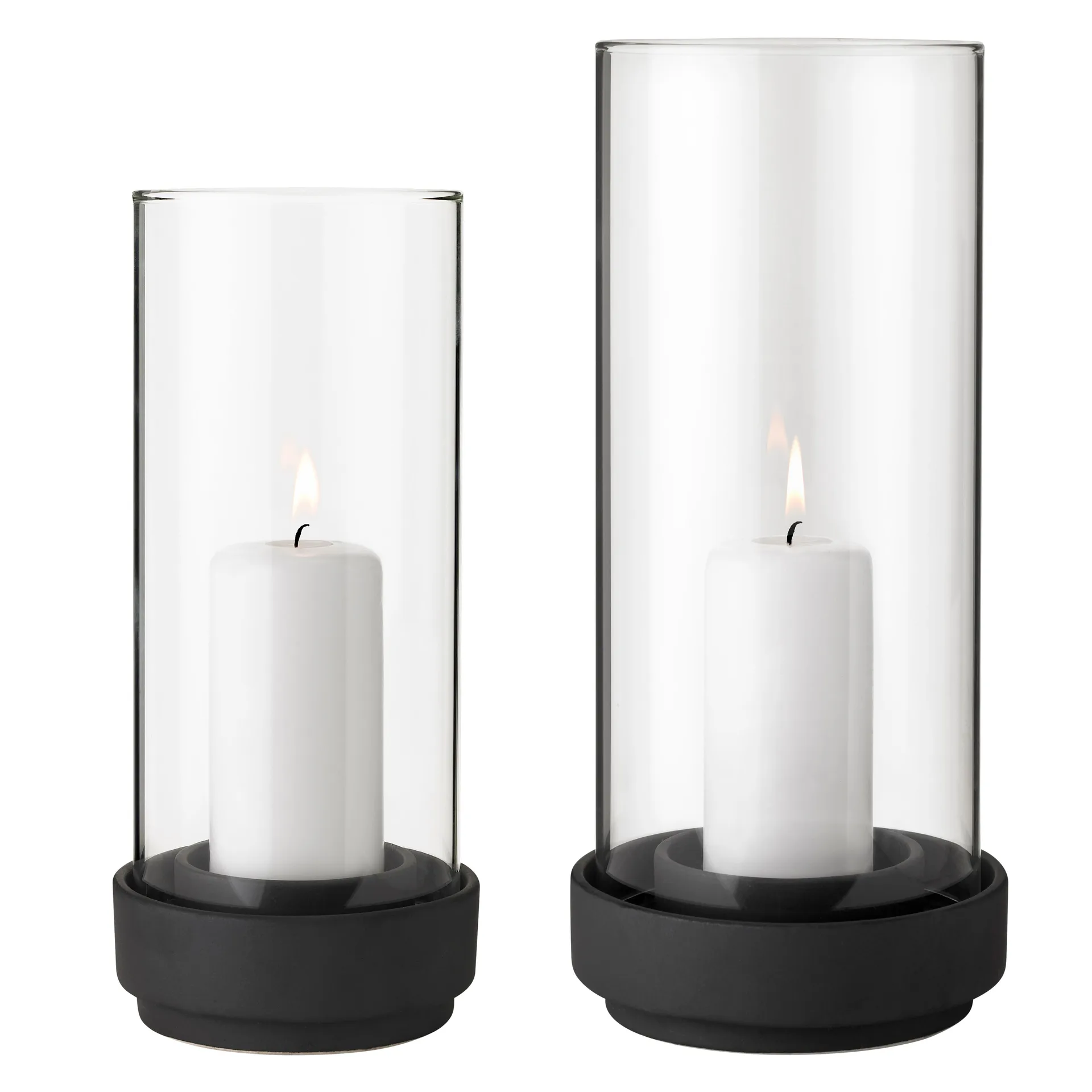 Portavelas Hurricane negro, pequeño Stelton