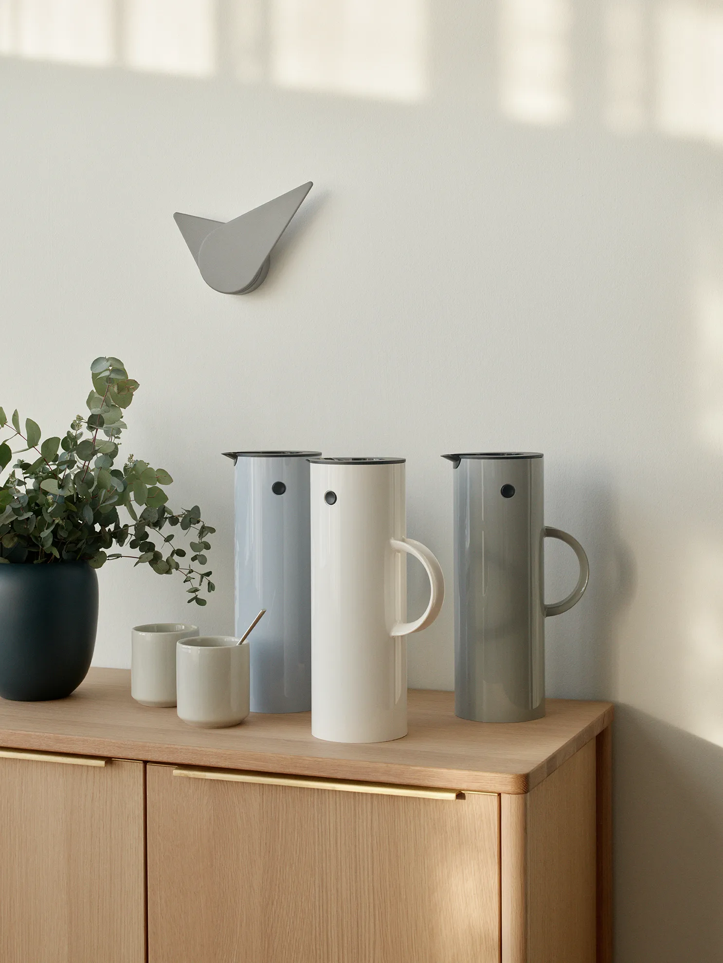 Reloj de pared Birdie 19,5 cm, Light grey Stelton