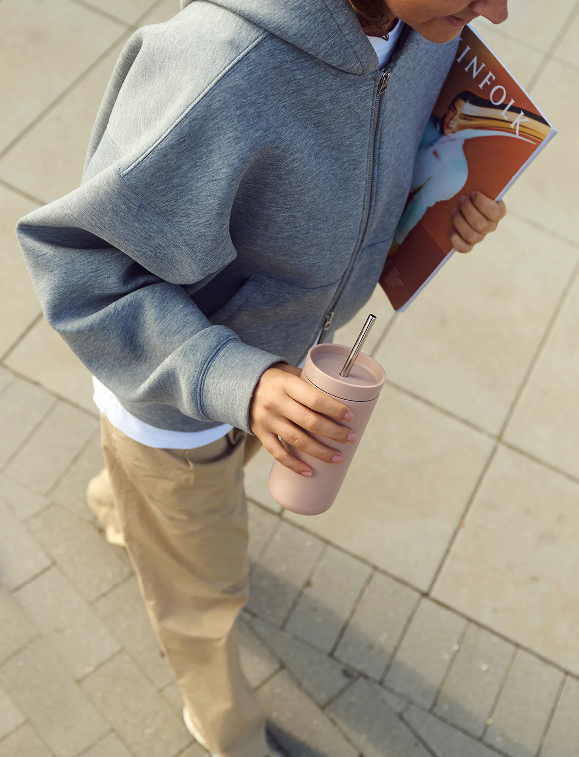 Termo con pajita To Go Sip 0,4 L, Heather Stelton