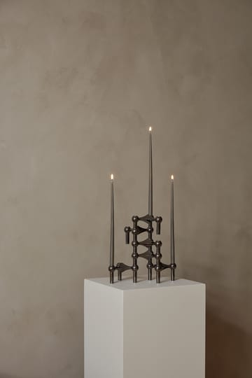 3 Candelabros STOFF Nagel - cromo negro - STOFF