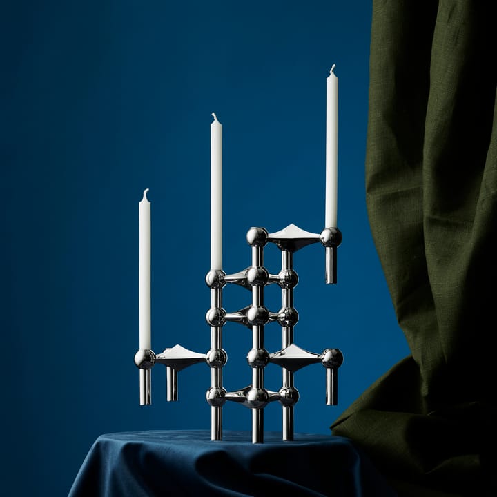 3 Candelabros STOFF Nagel - cromo - STOFF