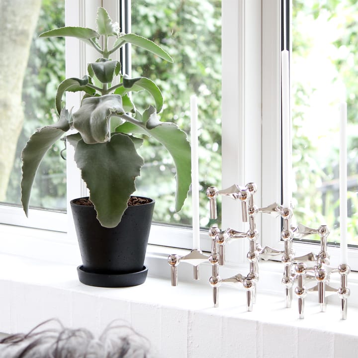 3 Candelabros STOFF Nagel, cromo STOFF