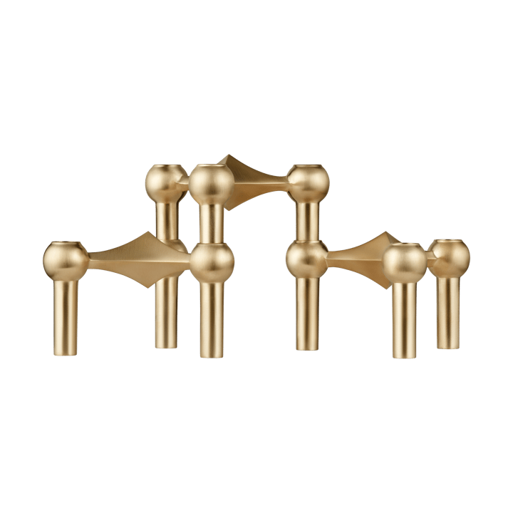 3 Candelabros STOFF Nagel - Latón cepillado - STOFF