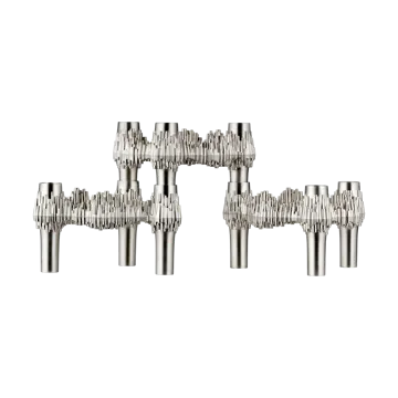 3 Candelabros STOFF Quist - Cromo cepillado - STOFF