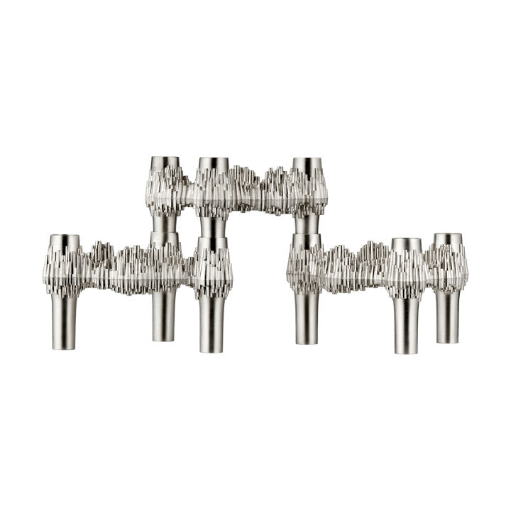 3 Candelabros STOFF Quist  - Cromo cepillado - STOFF