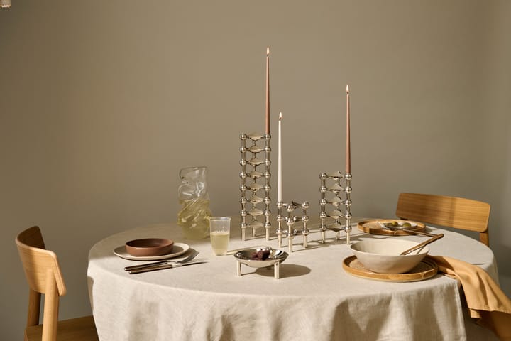 6 Velas cónicas STOFF de ester & erik, Soft brown STOFF