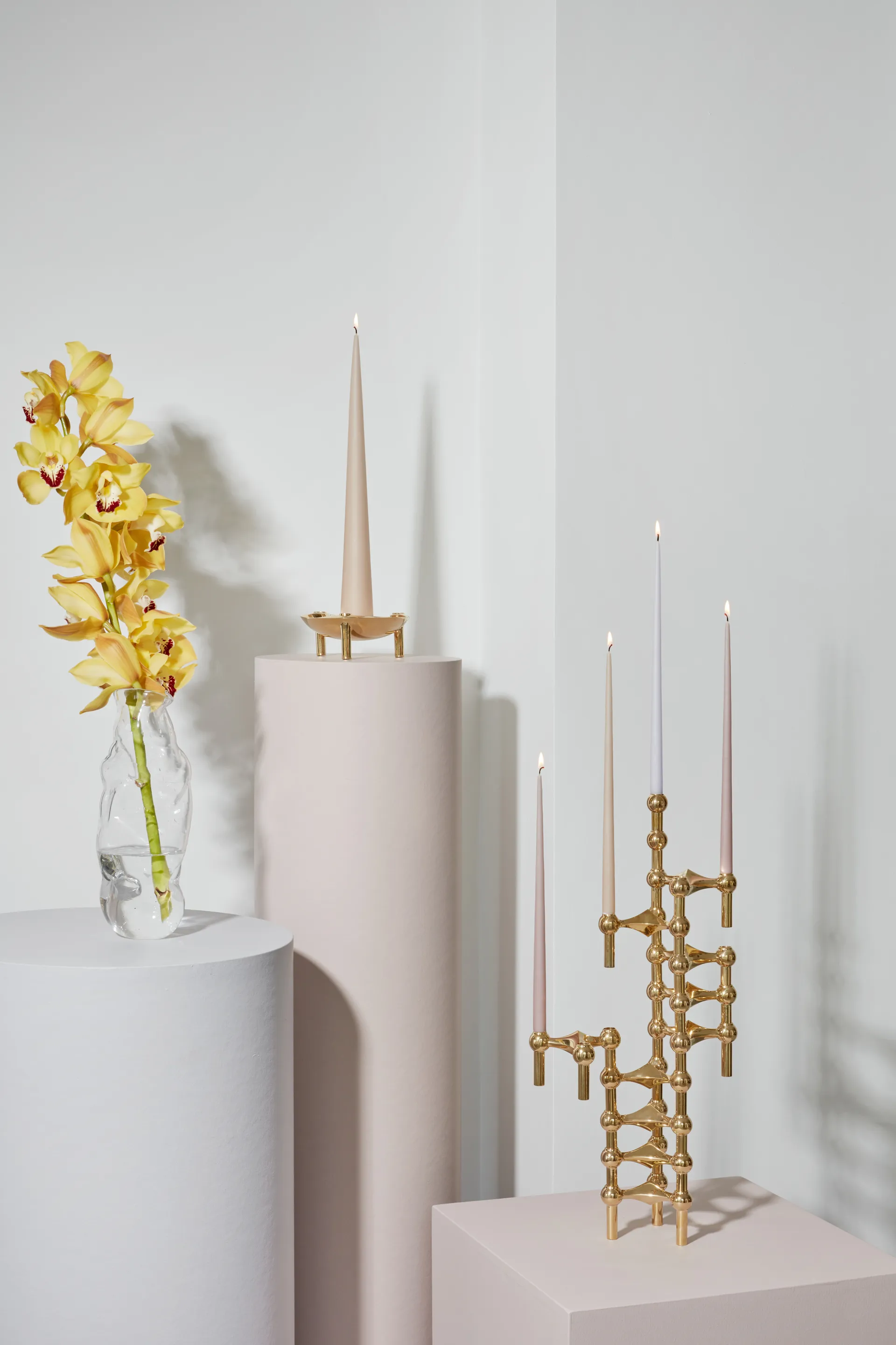 6 Velas cónicas STOFF de ester & erik, Soft rose STOFF