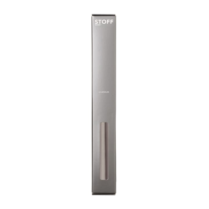 6 Velas cónicas STOFF de ester & erik, Warm grey STOFF