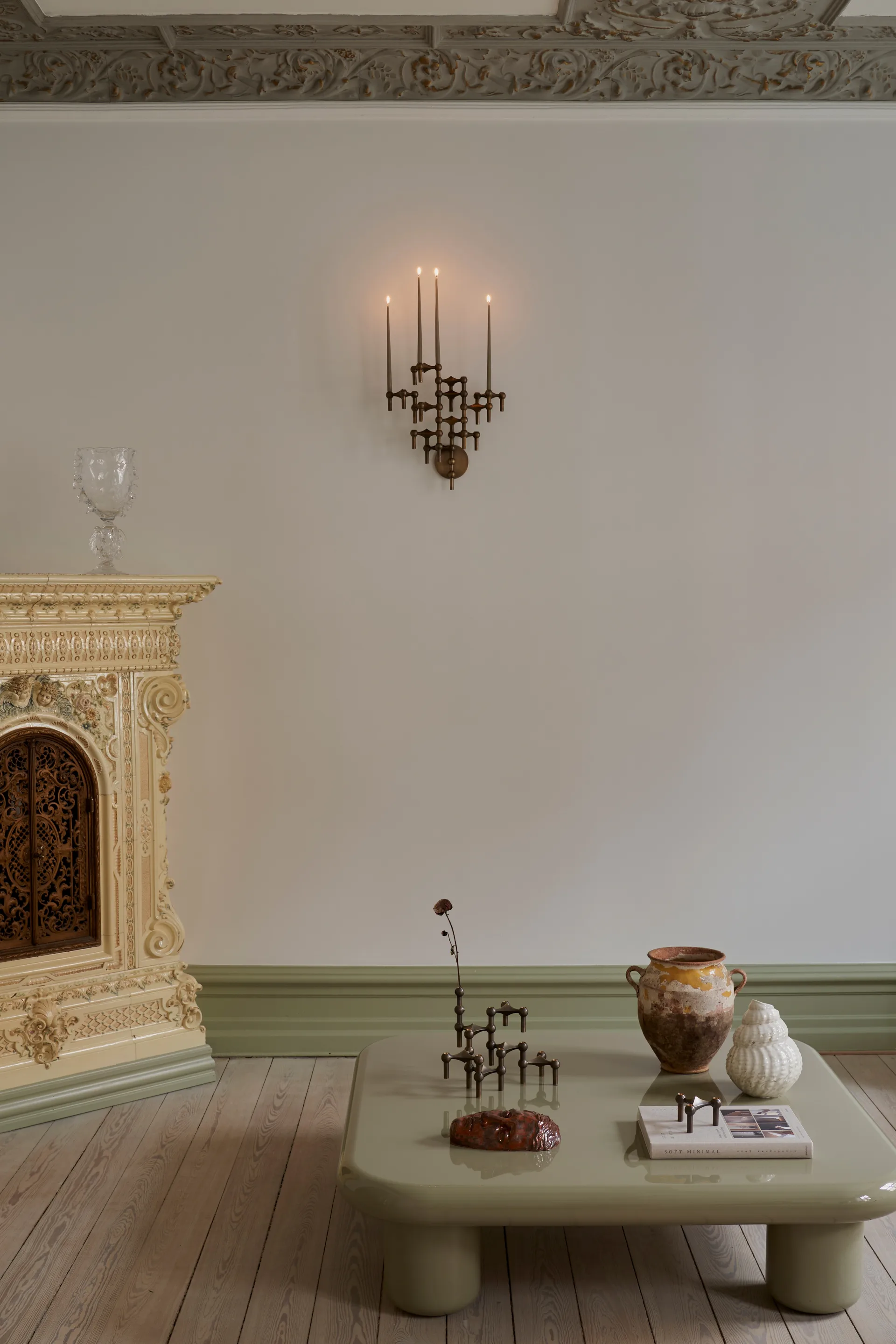 Candelabro de pared STOFF Nagel, Bronzed brass STOFF