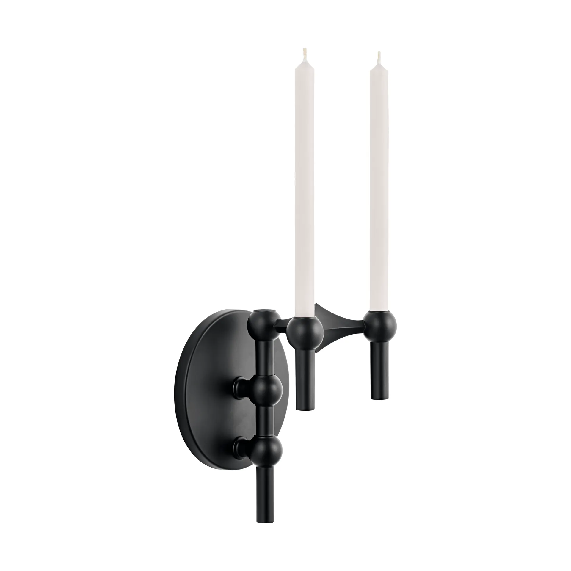 Candelabro de pared STOFF Nagel, Negro mate STOFF