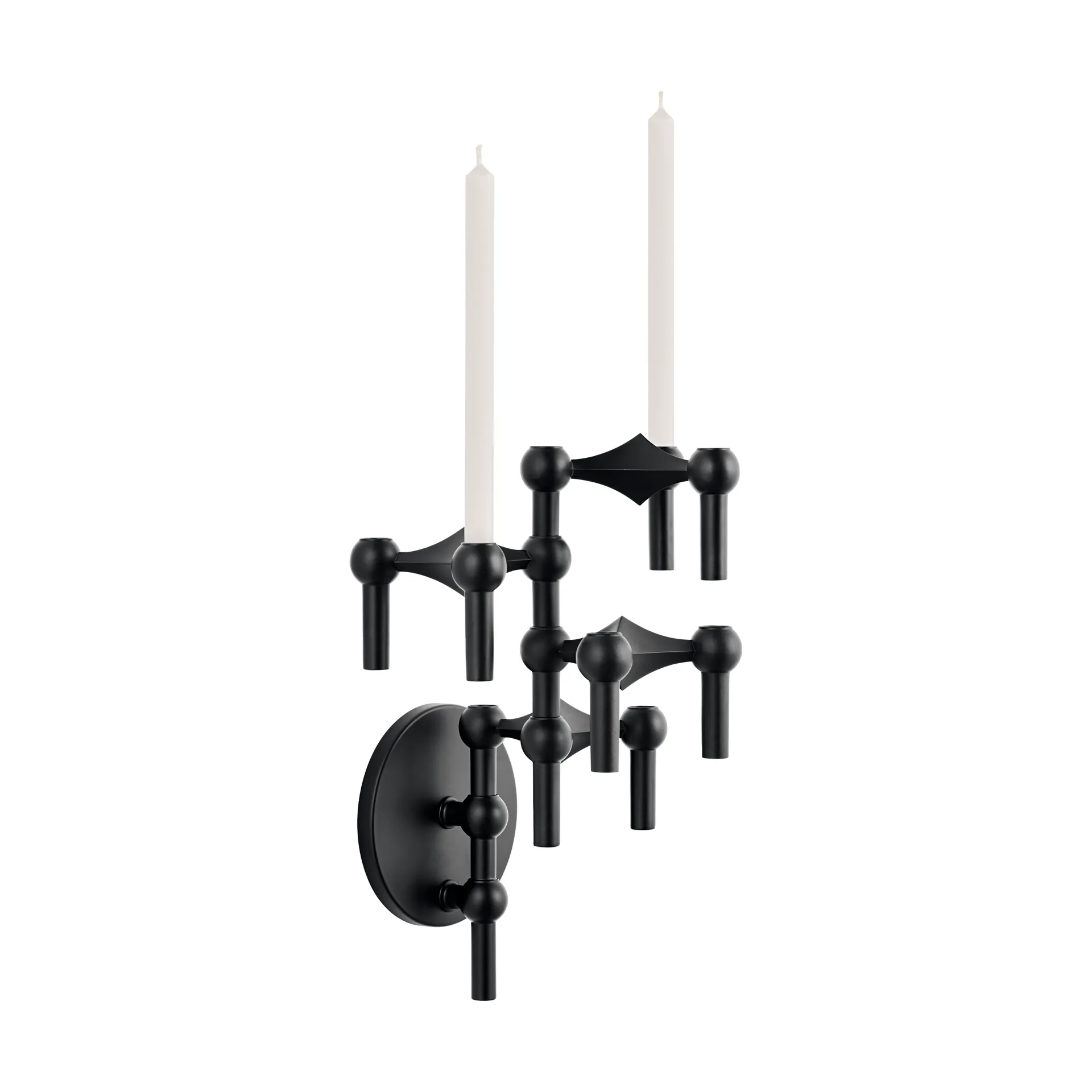 Candelabro de pared STOFF Nagel, Negro mate STOFF