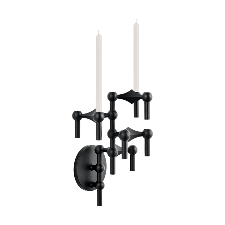 Candelabro de pared STOFF Nagel, Negro mate STOFF
