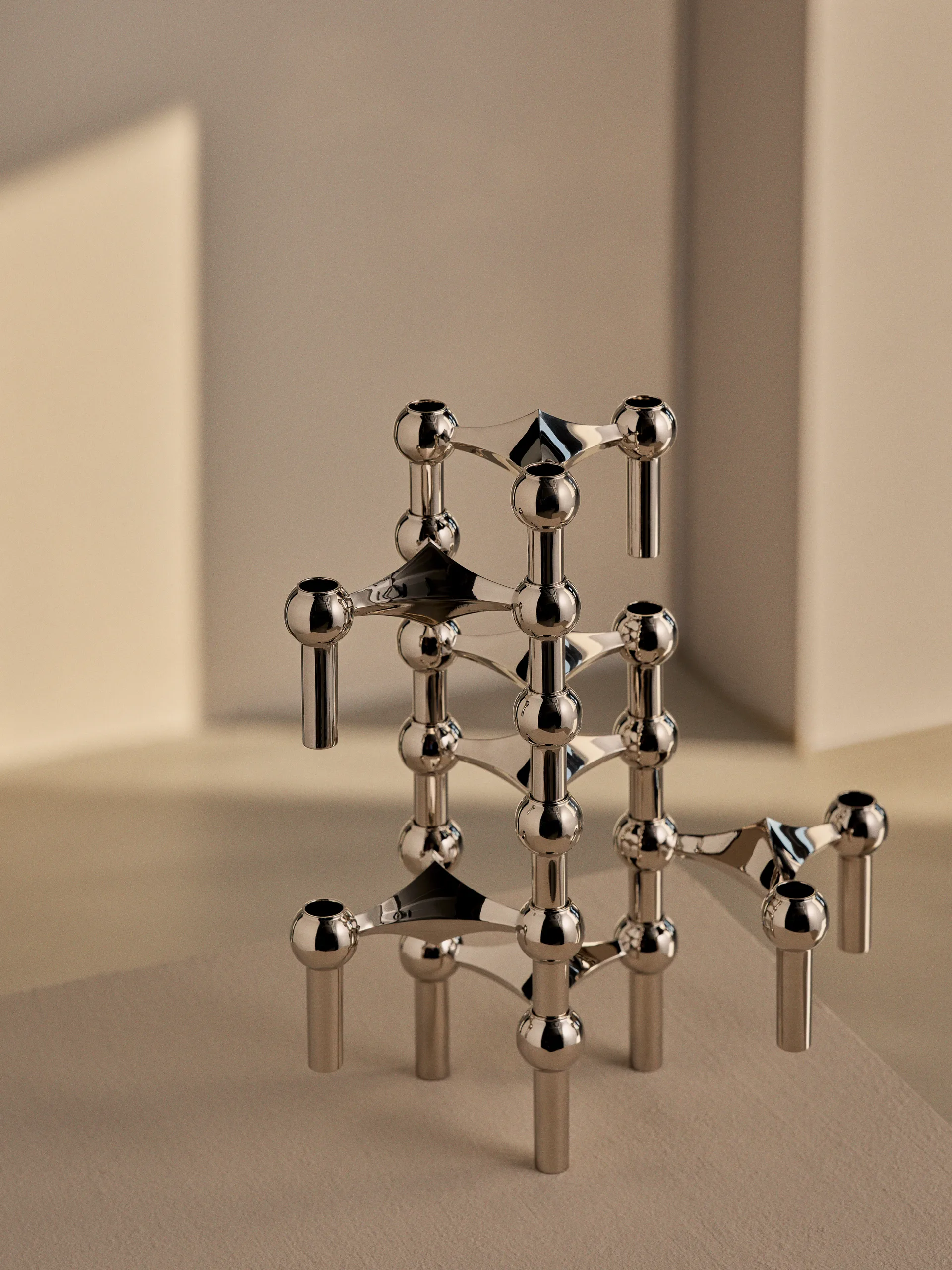 Candelabro STOFF Nagel 2 piezas - Cromo STOFF