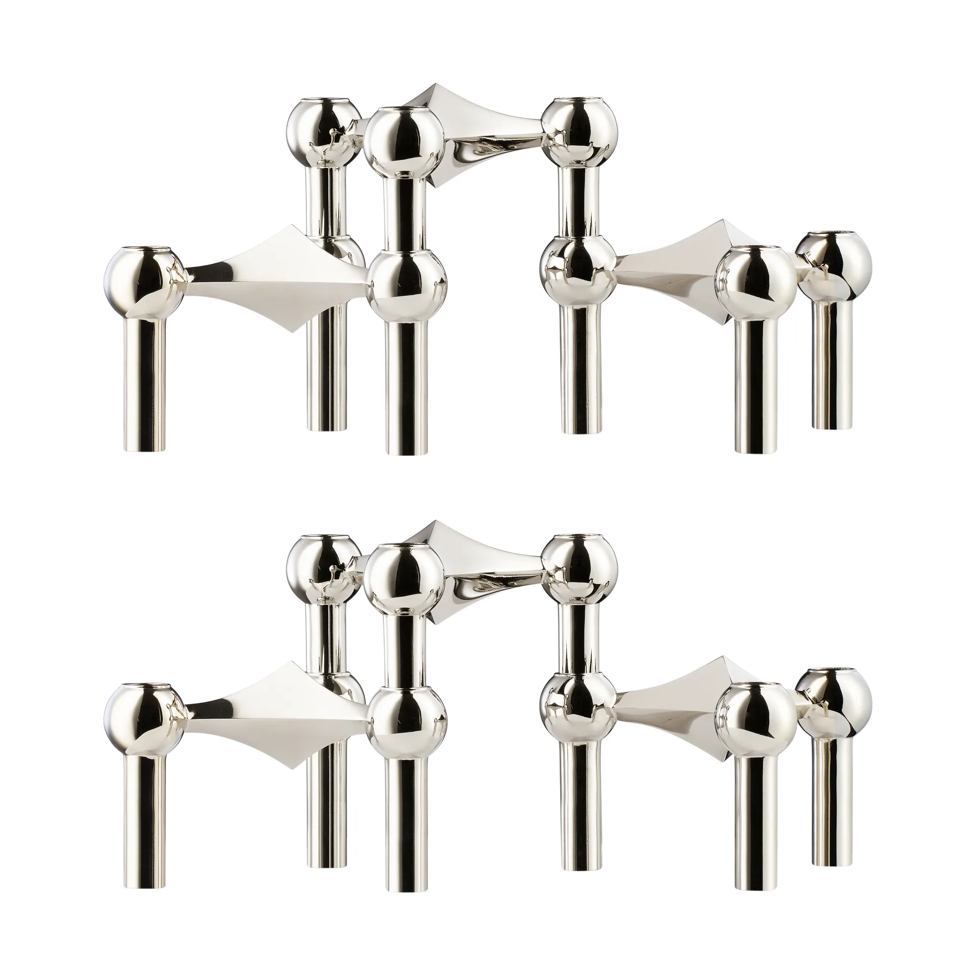 Candelabro STOFF Nagel paquete de 6 - Cromo STOFF