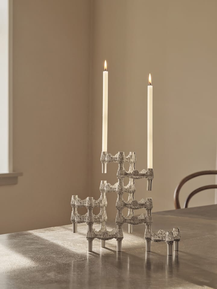Candelabro STOFF Quist, Cromo cepillado STOFF