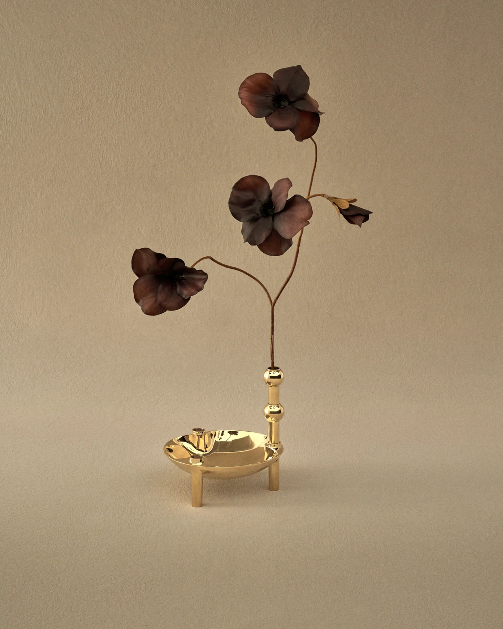 Jarrón STOFF Nagel, latón STOFF