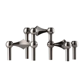3 Candelabros STOFF Nagel - cromo negro - STOFF Nagel