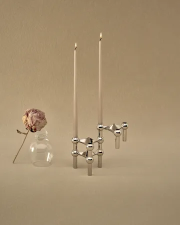 3 Candelabros STOFF Nagel - cromo - STOFF Nagel