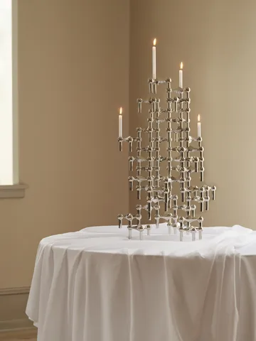 3 Candelabros STOFF Nagel - cromo - STOFF Nagel