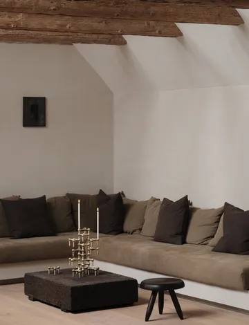 3 Candelabros STOFF Nagel - Latón cepillado - STOFF Nagel