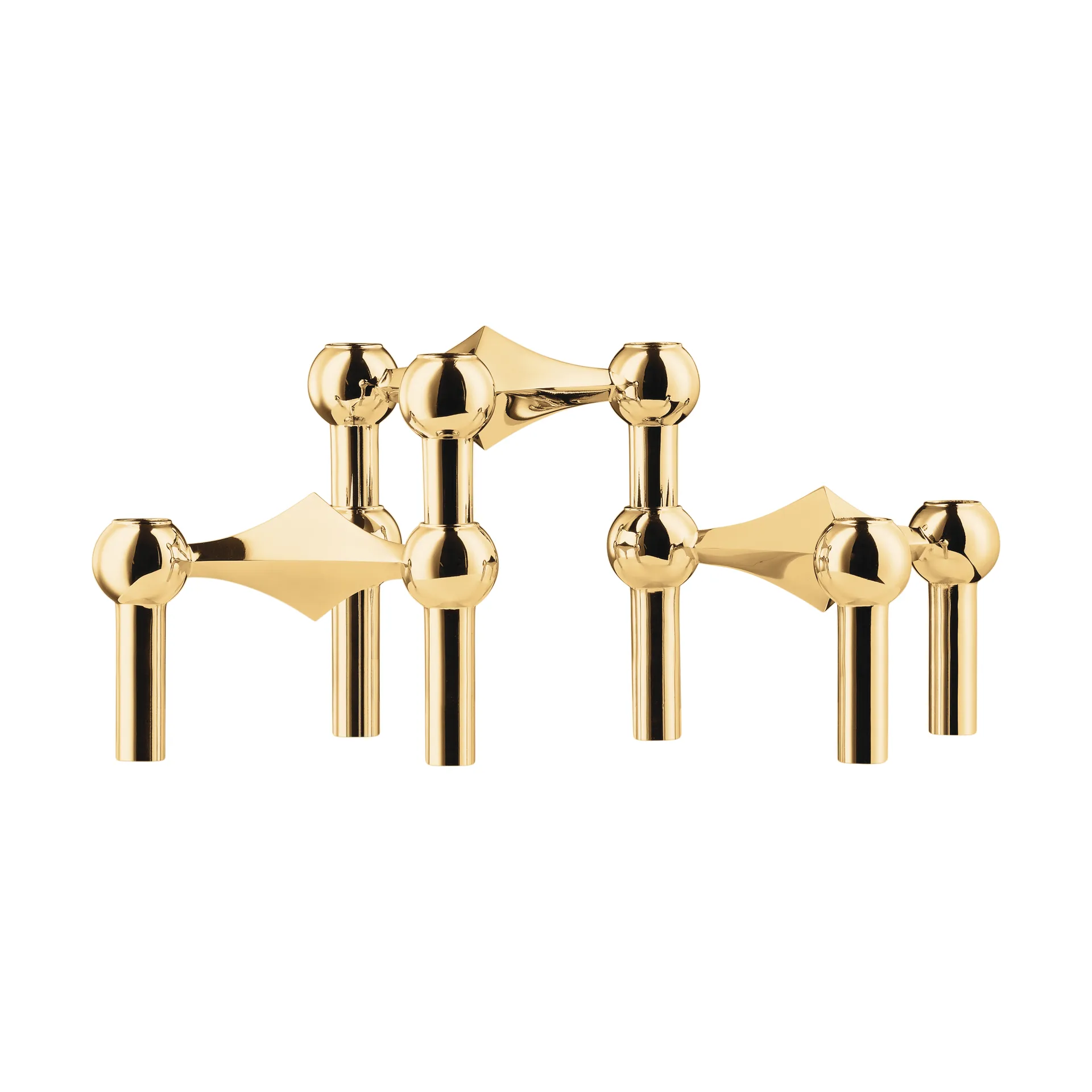 3 Candelabros STOFF Nagel, latón STOFF Nagel