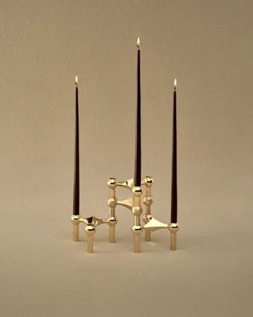 3 Candelabros STOFF Nagel - latón - STOFF Nagel