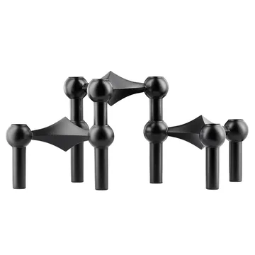 3 Candelabros STOFF Nagel - negro - STOFF Nagel