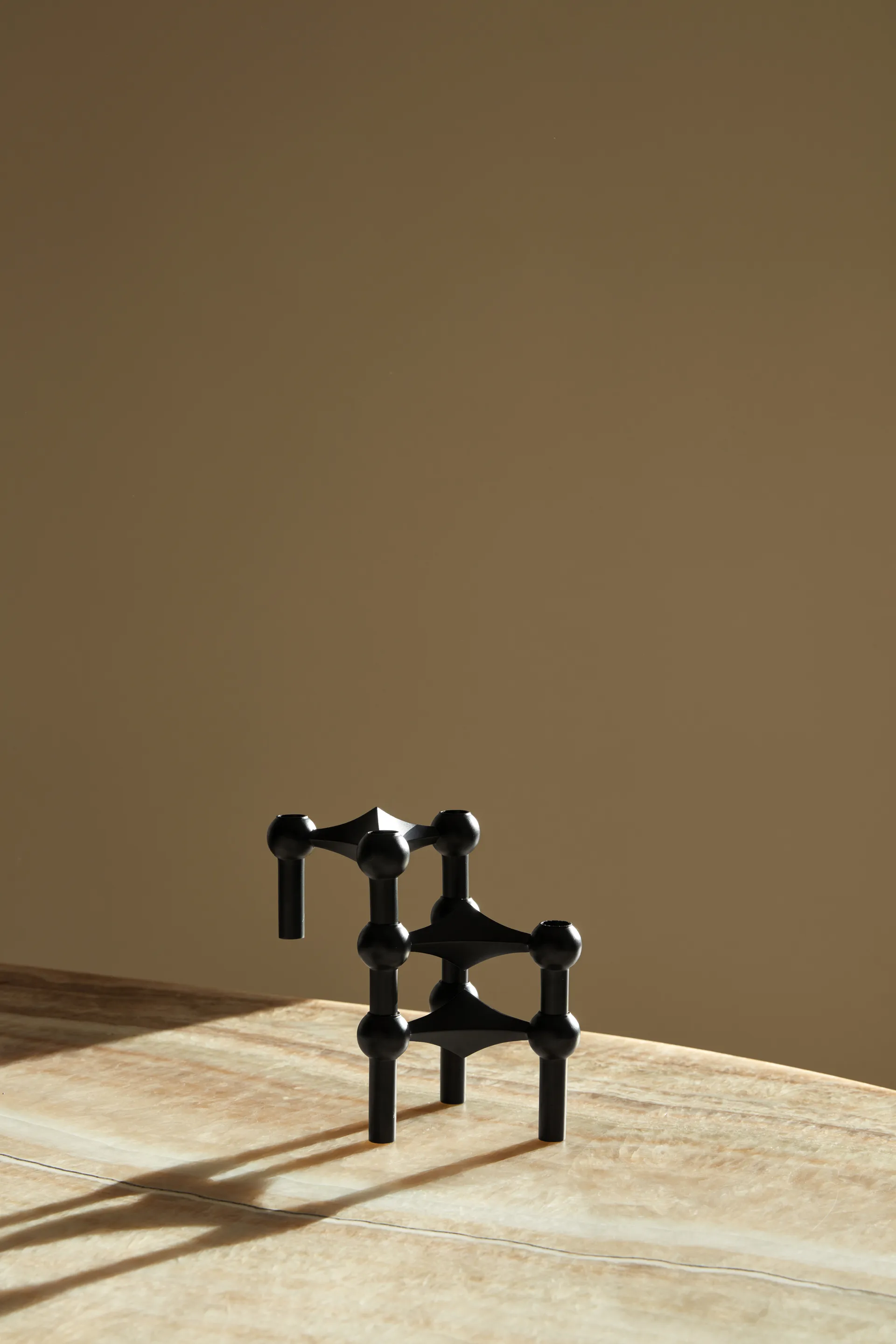 3 Candelabros STOFF Nagel, negro STOFF Nagel