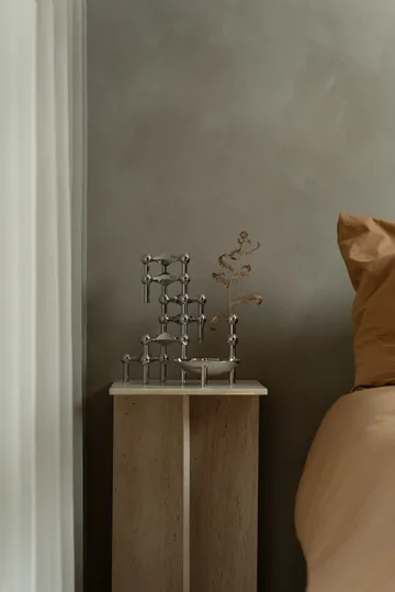 3 Candelabros STOFF Nagel + velas paquete de 12 - STOFF Nagel
