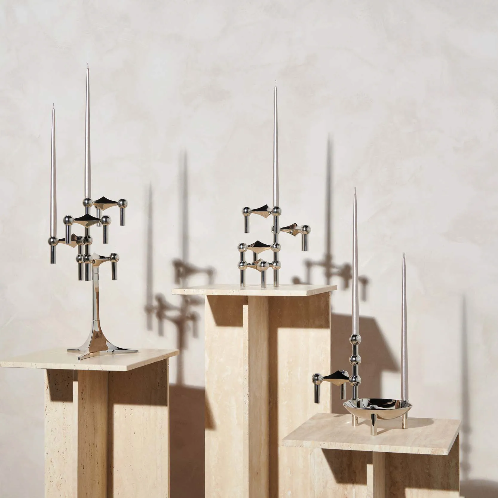 6 Velas cónicas STOFF Nagel de ester & erik, Champagne STOFF Nagel