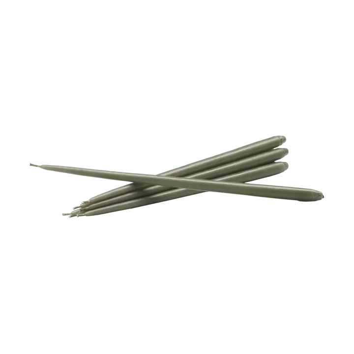 6 Velas cónicas STOFF Nagel de ester & erik - Dusty green - STOFF Nagel