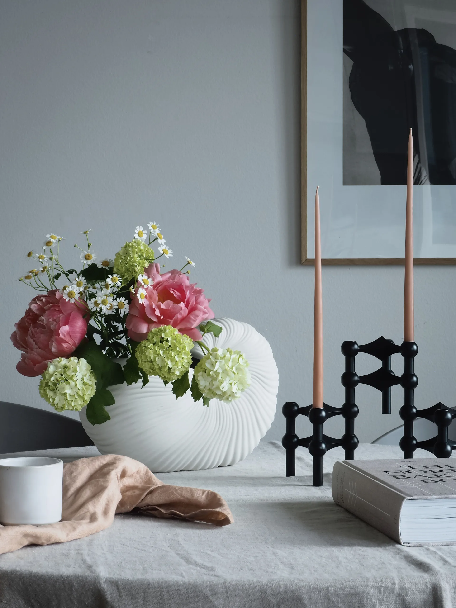 6 Velas cónicas STOFF Nagel de ester & erik, Dusty rose STOFF Nagel