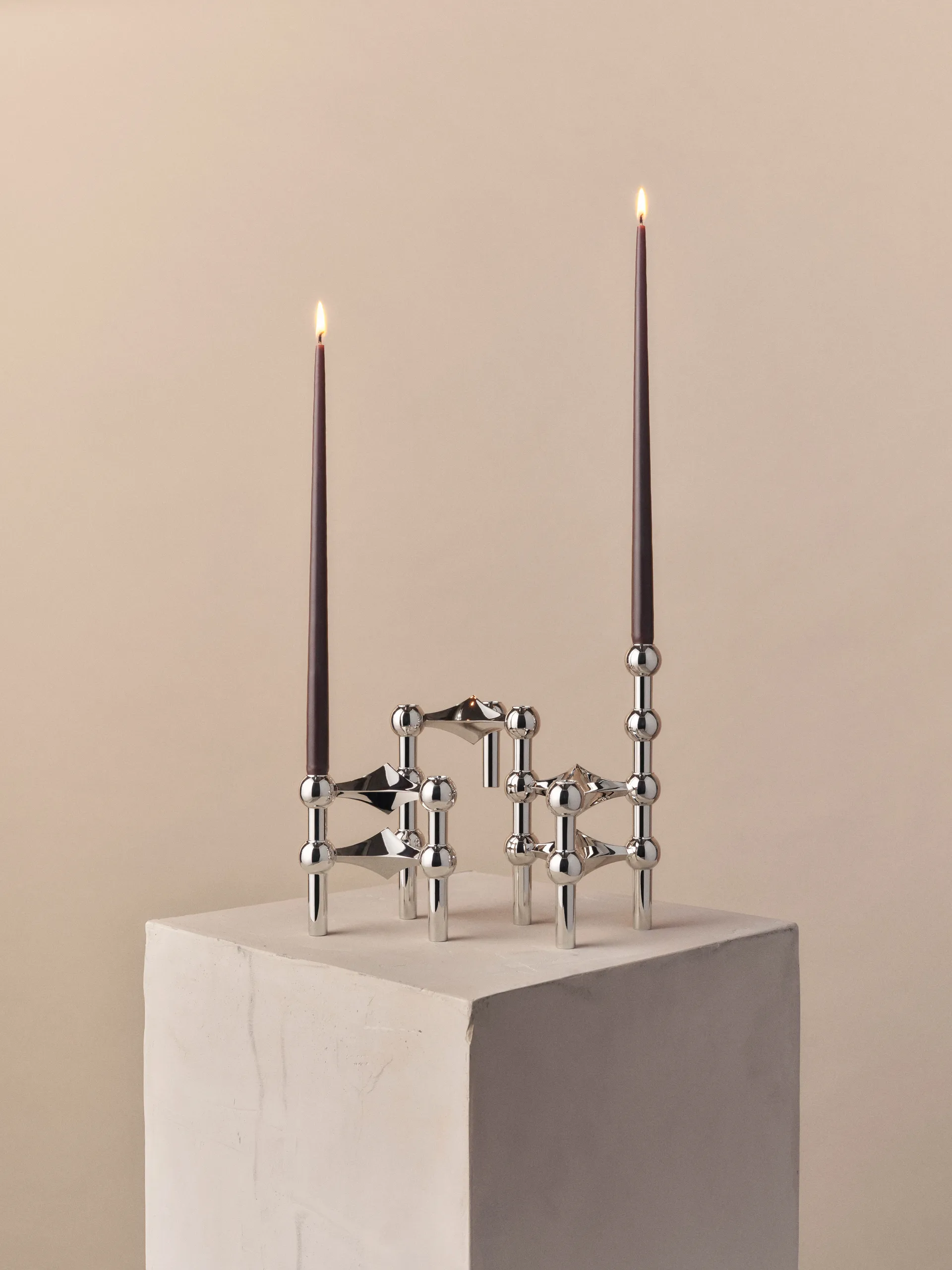 6 Velas cónicas STOFF Nagel de ester & erik, Espresso STOFF Nagel