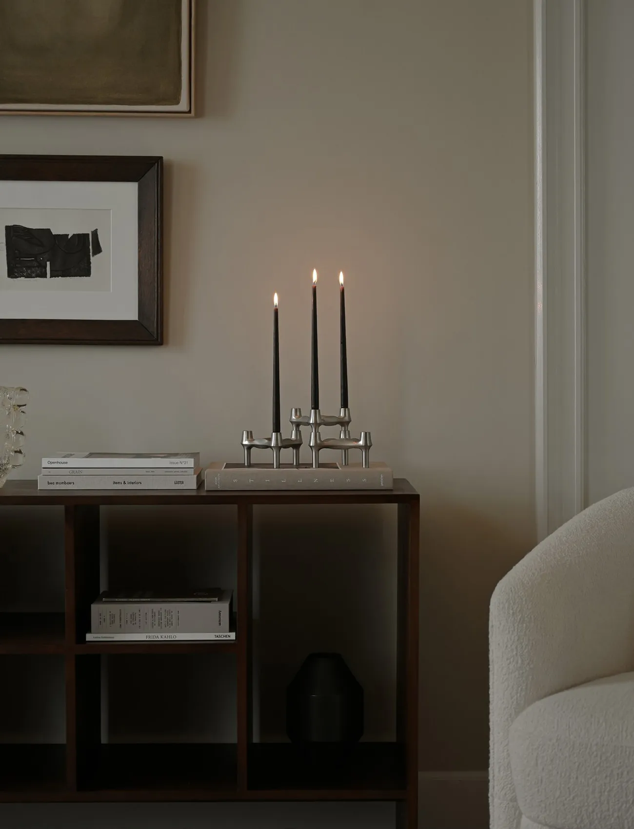 6 Velas cónicas STOFF Nagel de ester & erik, Espresso STOFF Nagel