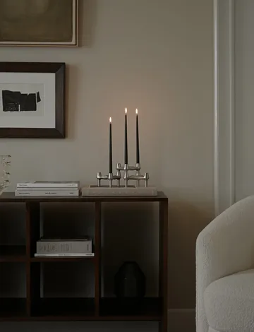 6 Velas cónicas STOFF Nagel de ester & erik - Espresso - STOFF Nagel
