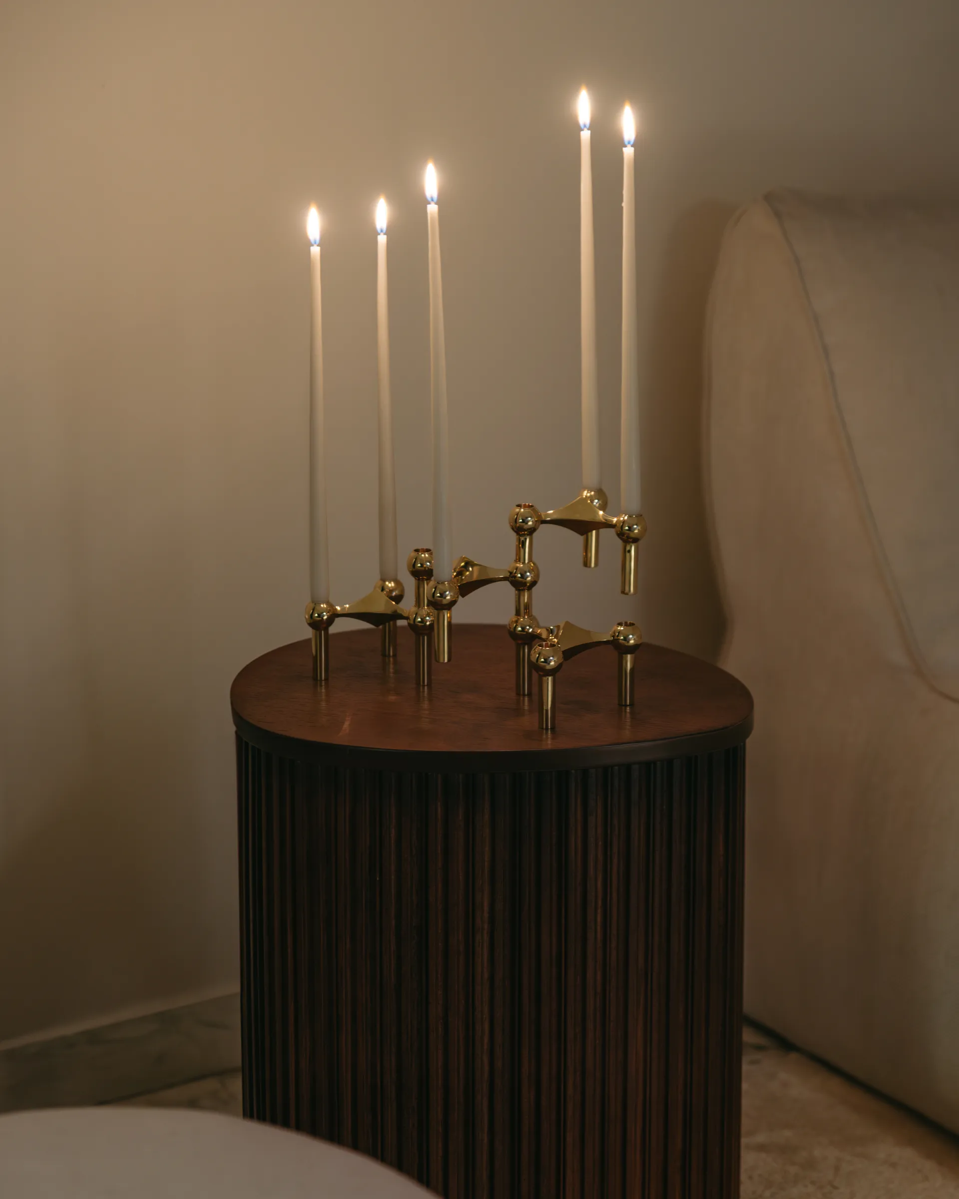 6 Velas cónicas STOFF Nagel de ester & erik, Off-white STOFF Nagel