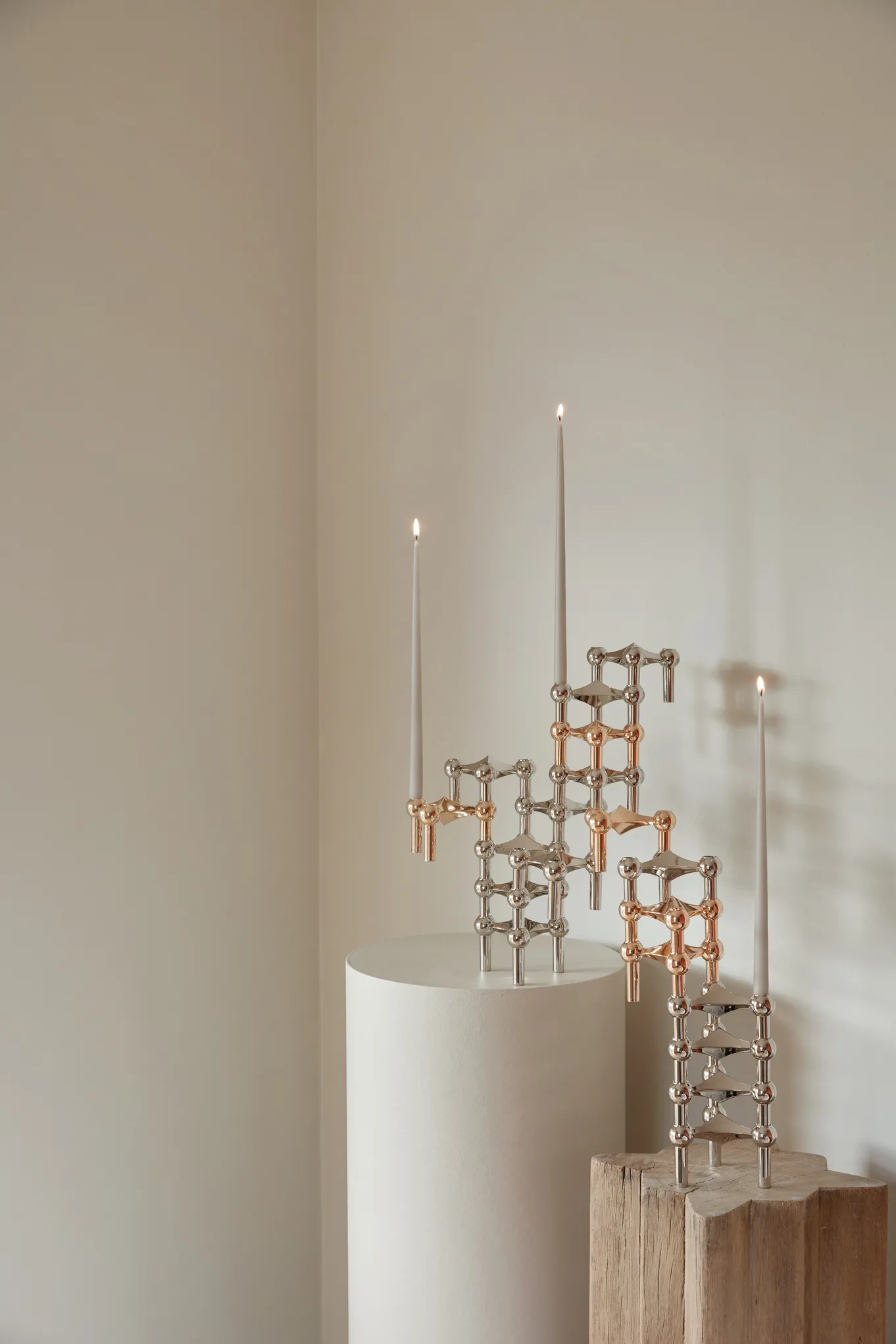 6 Velas cónicas STOFF Nagel de ester & erik, Sand STOFF Nagel