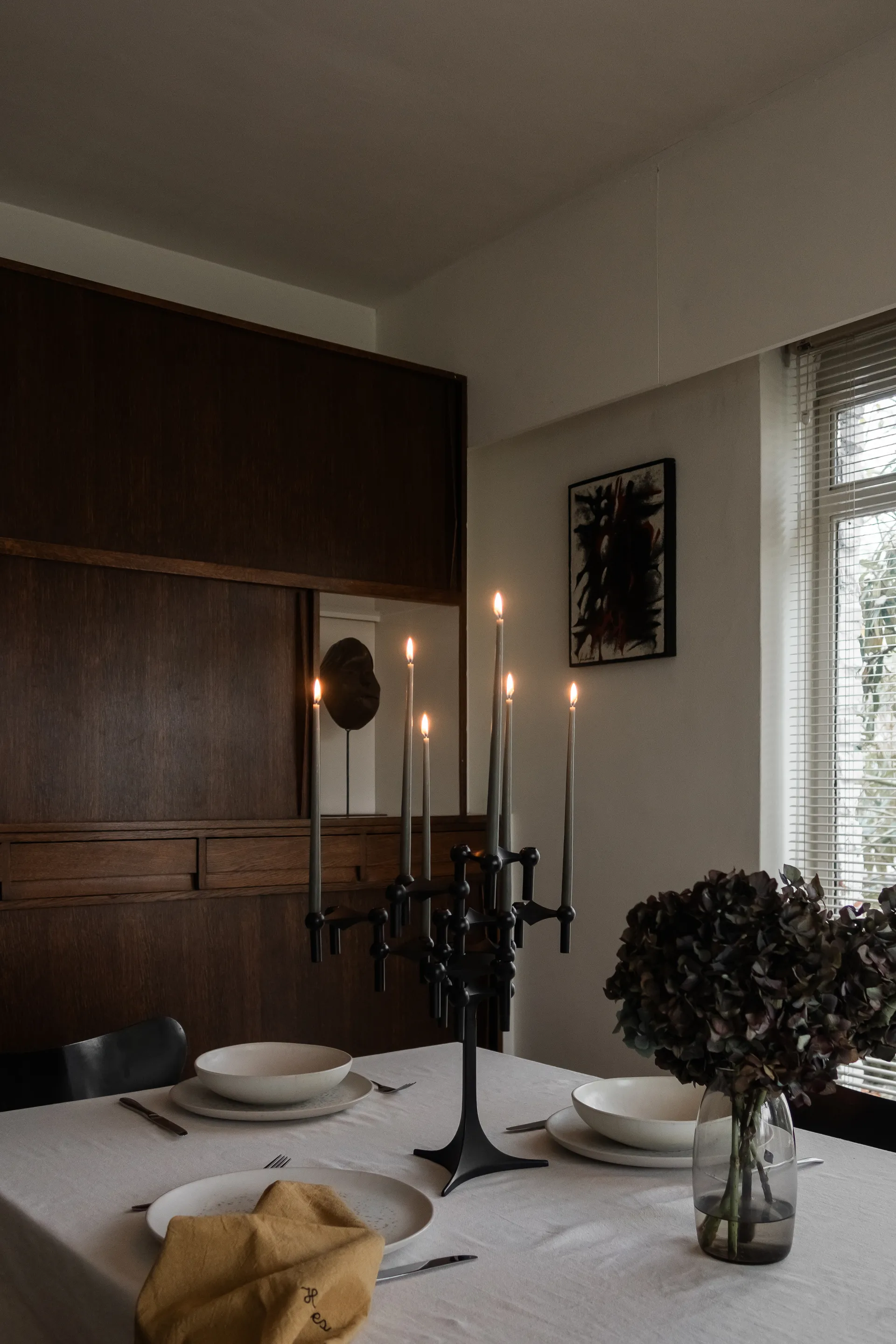 6 Velas cónicas STOFF Nagel de ester & erik, Taupe STOFF Nagel