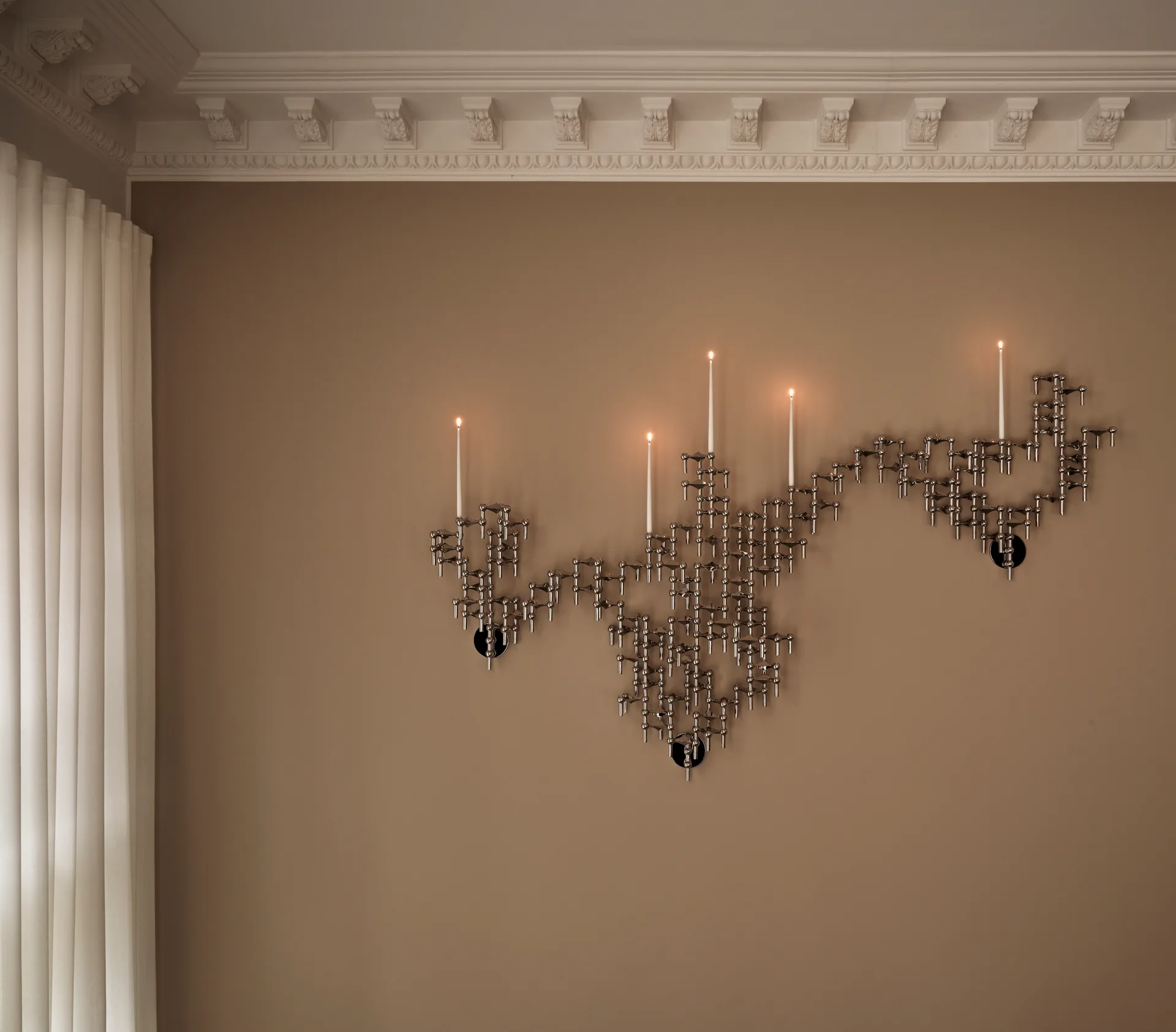 Candelabro de pared STOFF Nagel, Chrome STOFF Nagel