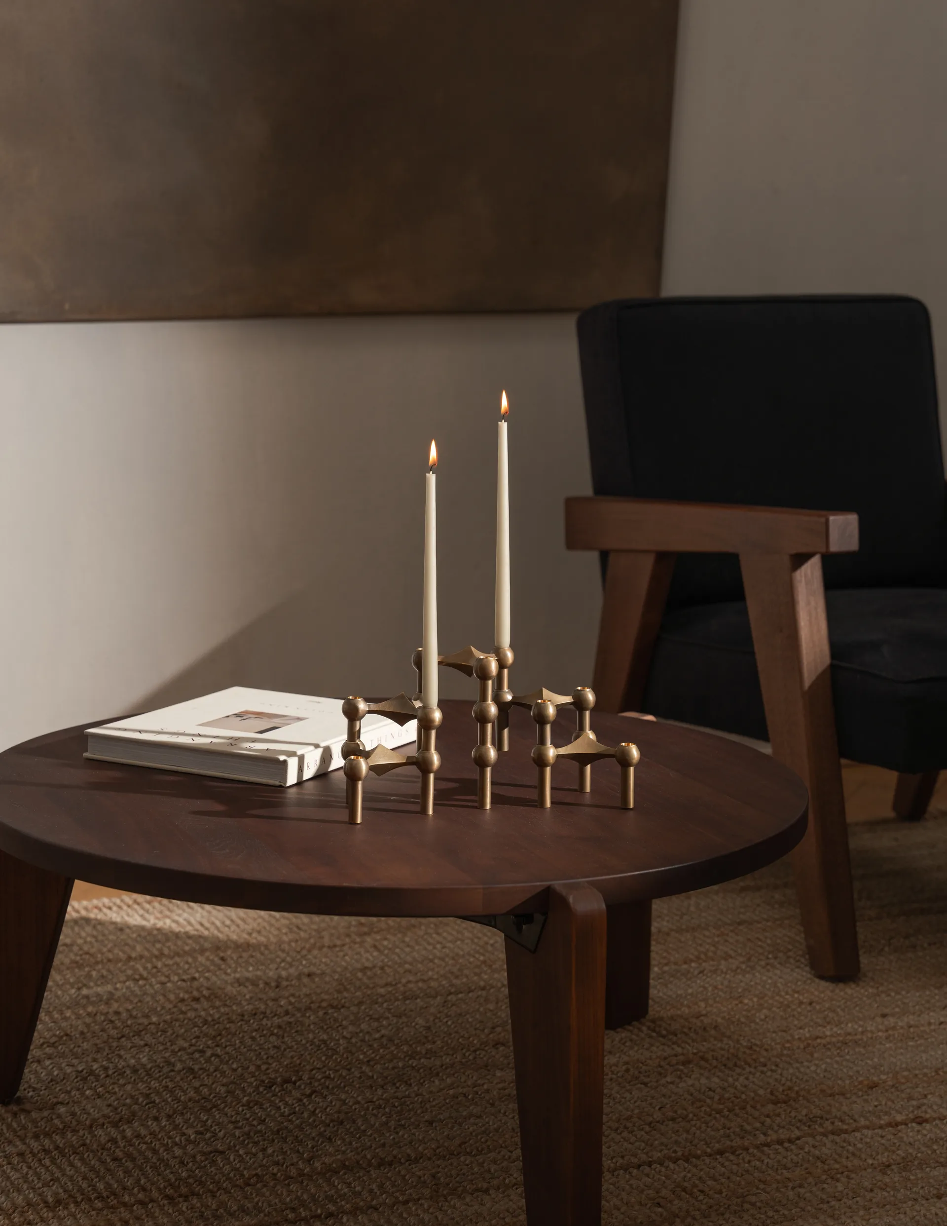 Candelabro Nagel, Bronzed brass STOFF Nagel