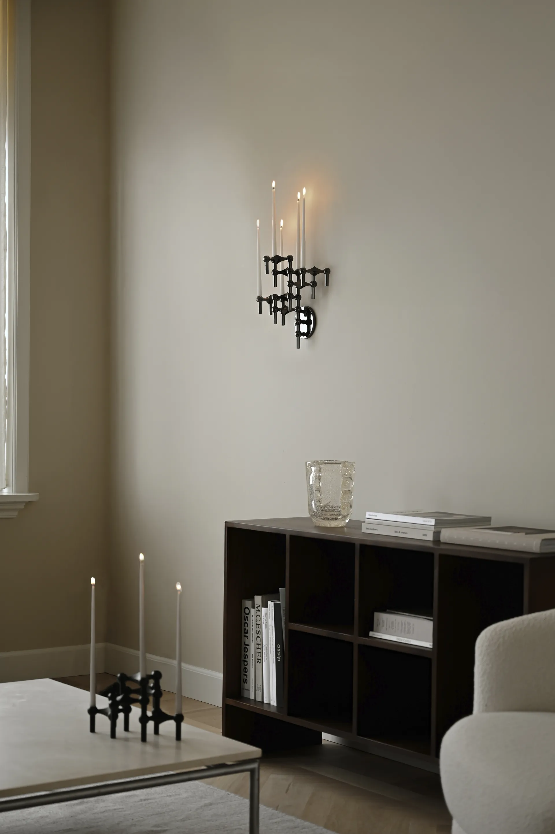 Candelabro Nagel, cromo negro STOFF Nagel